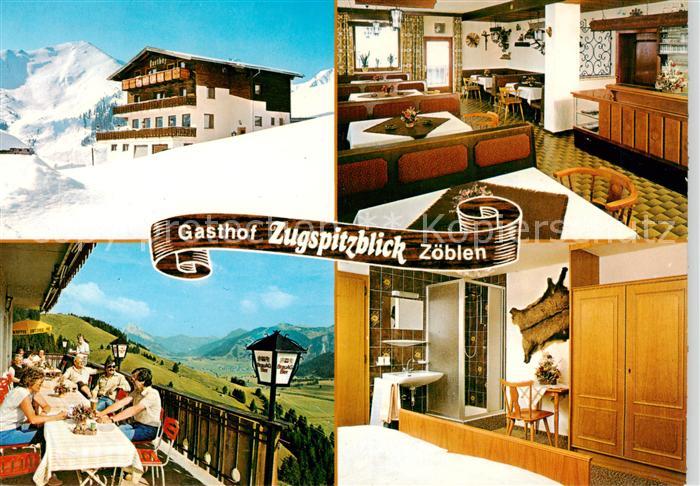 Zoeblen Gasthof Zugspitzblick Gaststube Terrasse