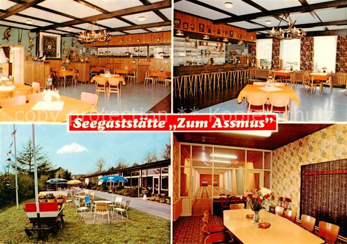 Warder Neumuenster Seegaststaette Zum Assmus Gastraum Kegelbahn Terrasse