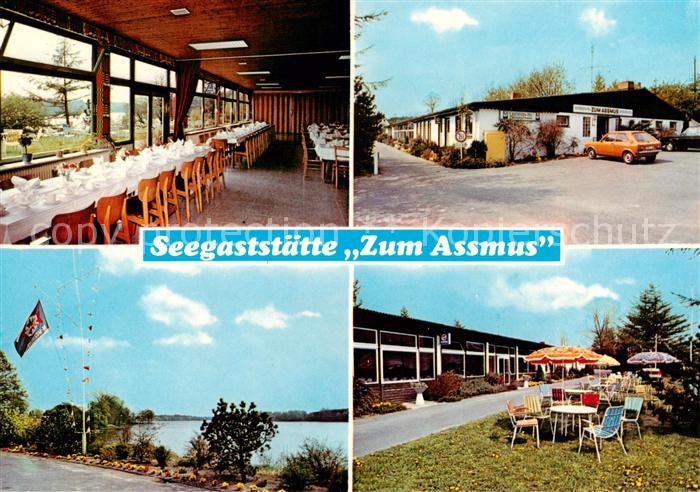 Warder Neumuenster Seegaststaette Zum Assmus Gastraum Terrasse Seeblick