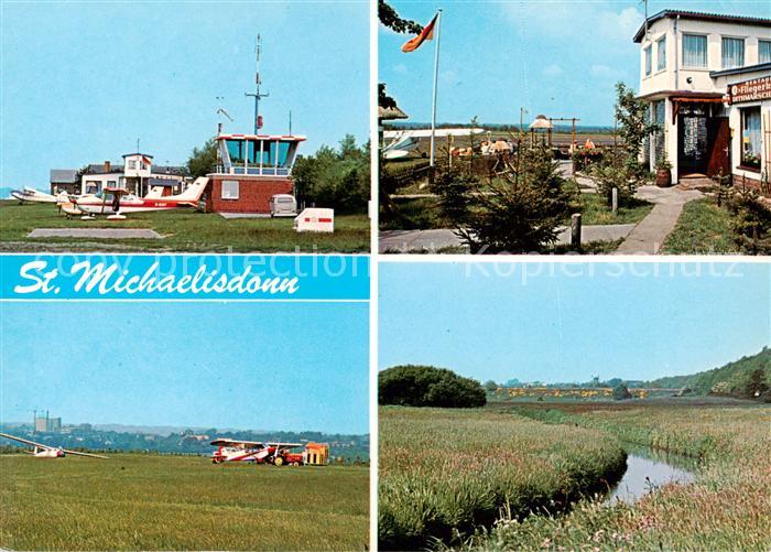 St Michaelisdonn Fliegerklause Gaststaette Flugplatz Landschaftspanorama