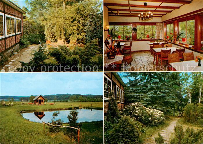 Duebbekold Waldpension Schoenblick Teich Landschaft