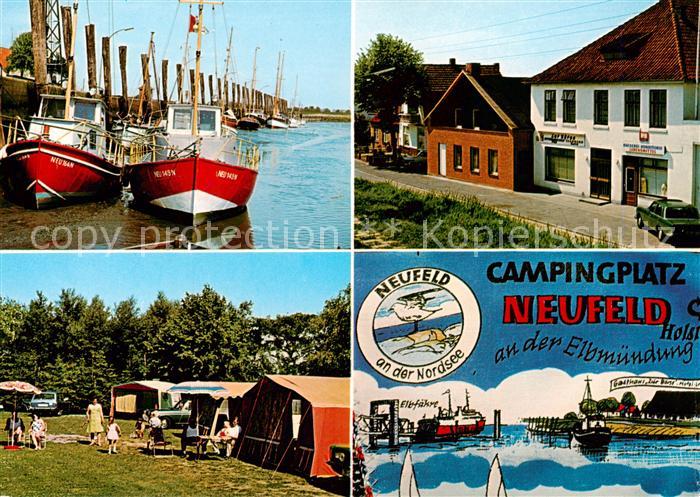 Neufeld Dithmarschen Campingplatz Zur Elbmuendung Mole Fischkutter