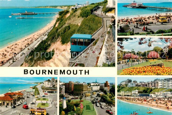 Bournemouth UK Teilansichten Strandpartien Seebruecke