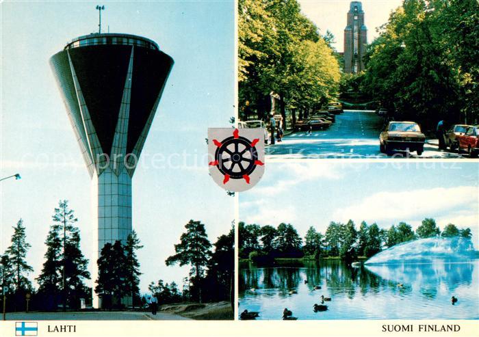 Lahti Turmrestaurant  Strassenpartie Ententeich