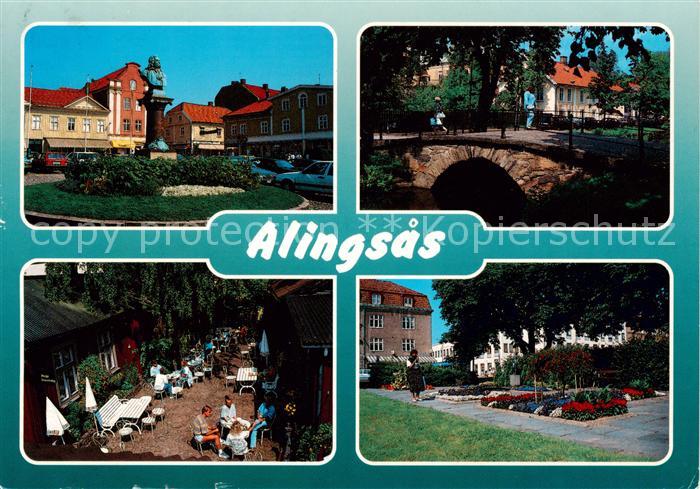Alingsas Sweden Schloss Bruecke Freiterrasse Park
