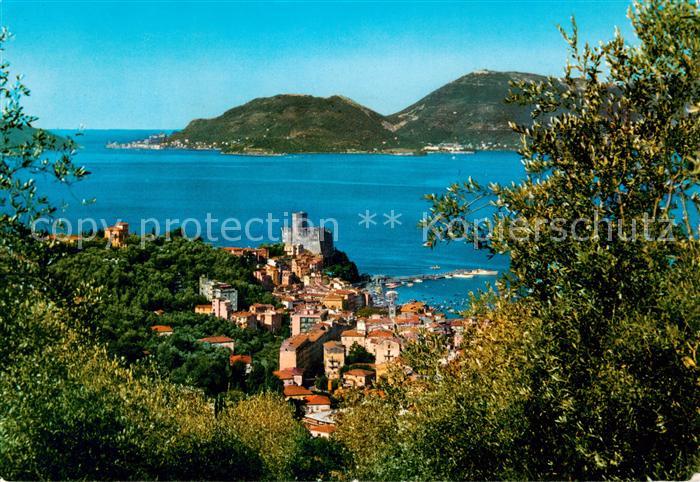 Lerici La Spezia IT Panorama mit Portovenere im Hintergrund