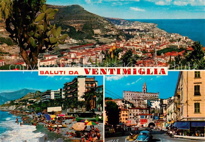 Ventimiglia Vintimille Liguria IT Strand Strassenpartie