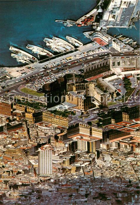 Napoli Neapel IT Veduta aerea Piazza Municipio e Maschio