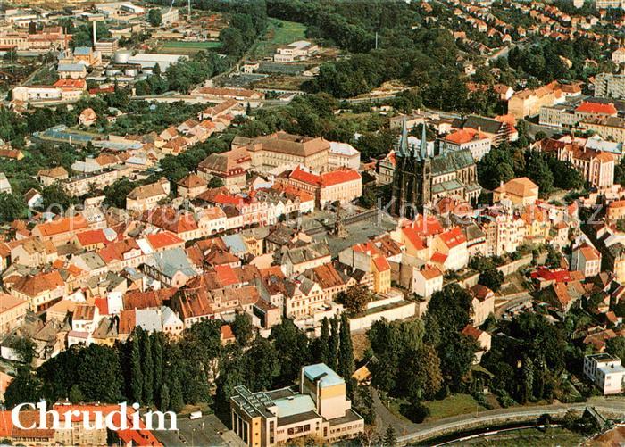 Chrudim Crudim CZ Historicky stred mesta letecky snimek