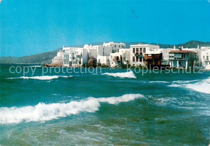 Mykonos Micono Myconos Greece Sturmflut am aegaeischen Meer
