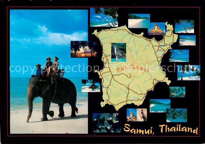 Samui Thailand Elefantenreiten Teilansichten