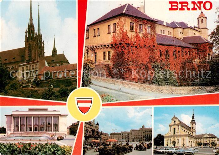 Brno Bruenn CZ Petrov celkovy pohled na kostel Petra a Pavla postaveny