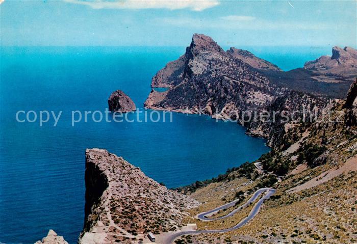 Pollensa Mallorca ES el Colomerte Camino de Formentor Vista aerea