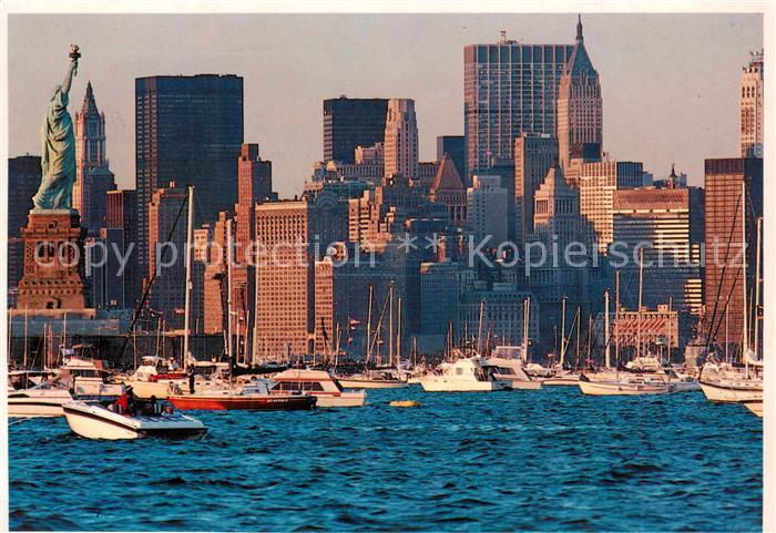 New York City Statue of Liberty and lower New York Skyline
