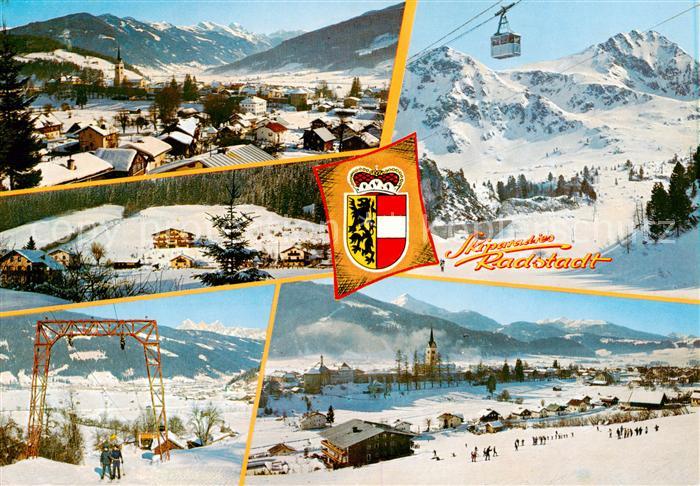 Radstadt AT Radstaedter Tauern Sporthotel mit uebungswiese Koenigslehen Lift mit