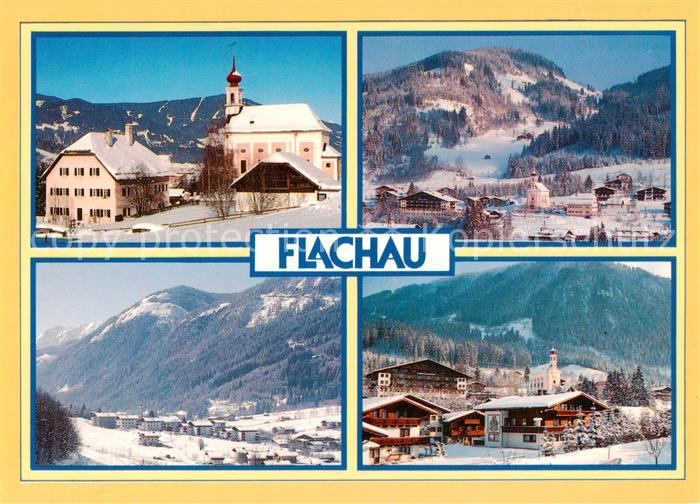 Flachau Kirche Panorama Ortspartie