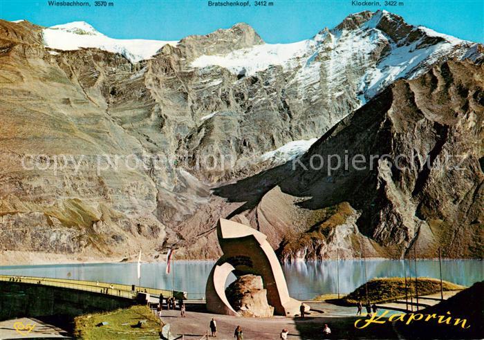 Kaprun AT Tauernkraftwerk Denkmal fuer die Bauopfer Moosersperre Stausee Mooserb