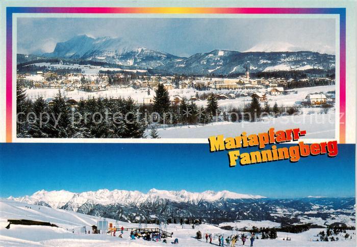 Mariapfarr AT Panorama mit Skizentrum Fanningberg
