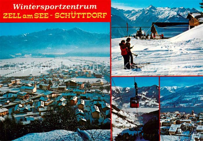 Schuettdorf Zell am See AT mit Hohe Tauern Areitalm mit Glocknerlift uind Kitzst