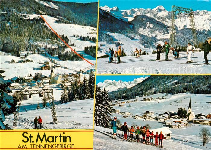St Martin Tennengebirge Pongau AT Panorama Schlepplift Skischule