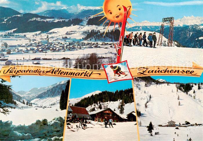 Altenmarkt Zauchensee AT Panorama Rosskopflift mit Hohem Dachstein Zauchensee Ga