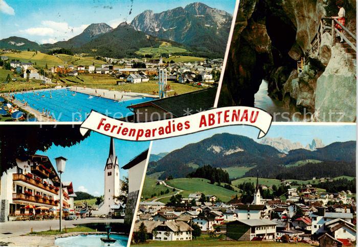Abtenau AT Schwimmbad Kirche Panorama Klamm