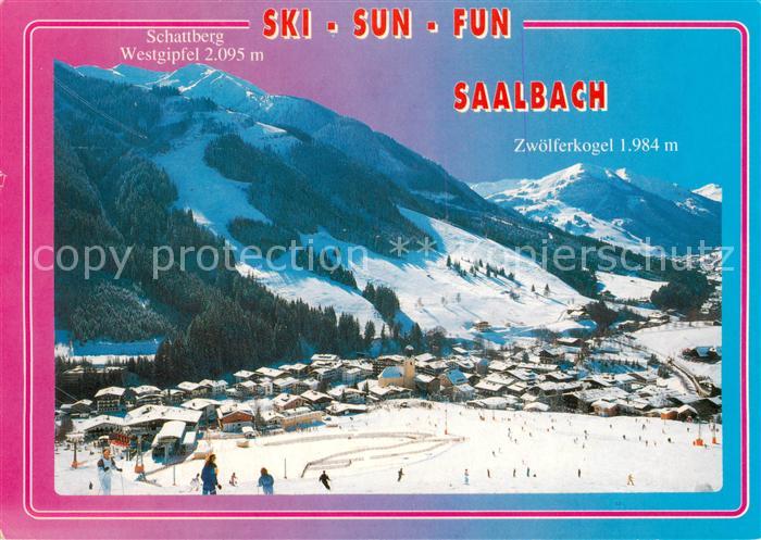 Saalbach -Hinterglemm AT mit Schattberg Westgipfel und Zwoelferkogel