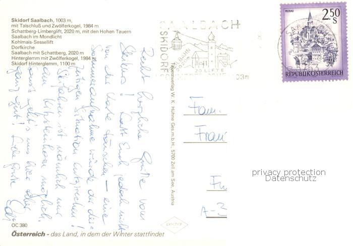 Saalbach -Hinterglemm AT mit Talschluss Zwoelferkogel Schattberg Limberglift Hoh – Bild 2