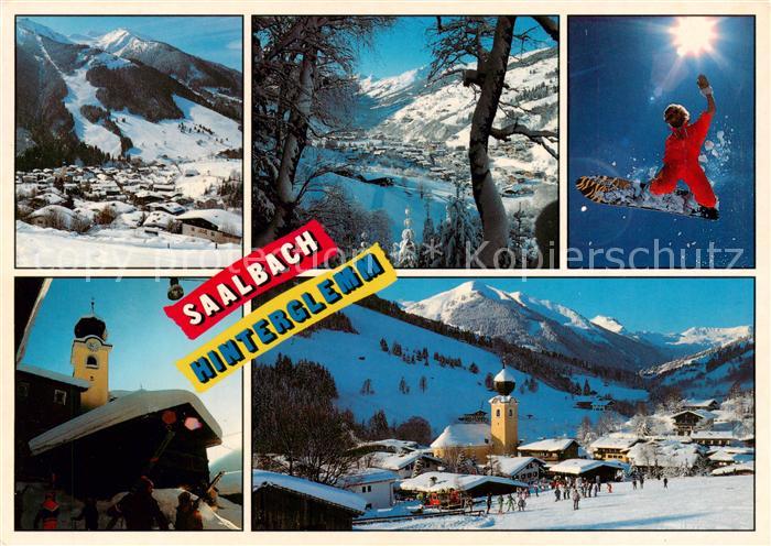 Saalbach -Hinterglemm AT Panorama Kirche Teilansichten