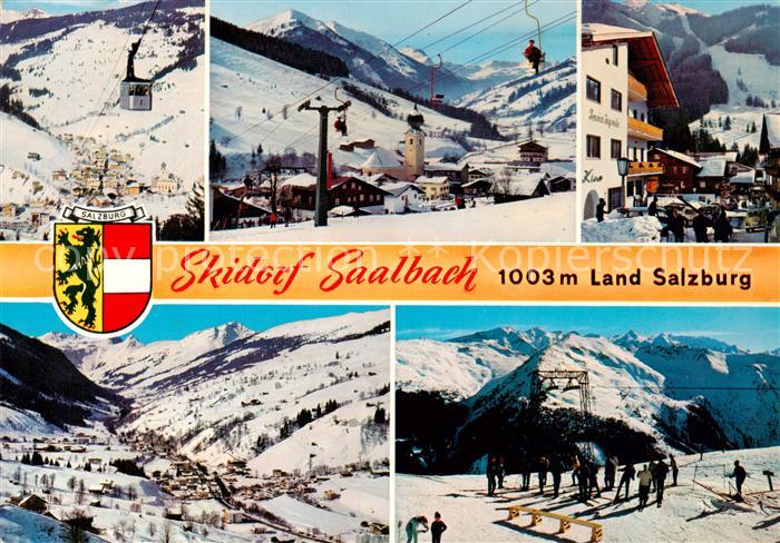 Saalbach -Hinterglemm AT Seilbahn zum Schattberg Panorama Kohlmaislift Dorfstras