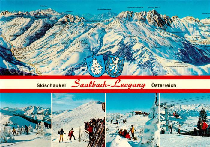 Saalbach -Hinterglemm AT Panorama Leogang Skipisten Sessellift
