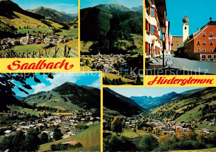 Saalbach -Hinterglemm AT mit Zwoelferkogel Schattberg Ortsansichten Hinterglemm