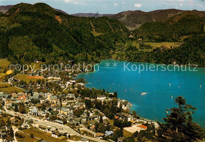 St Gilgen Salzkammergut Fliegeraufnahme mit Wolfgangsee