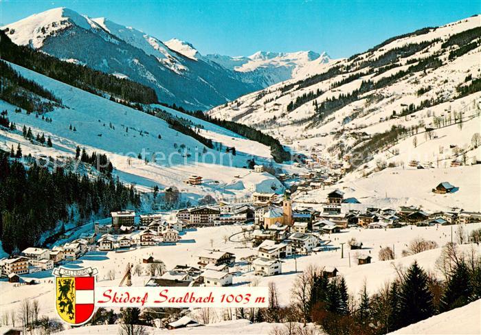 Saalbach -Hinterglemm AT Panorama mit Zwoelferkogel und Talschluss