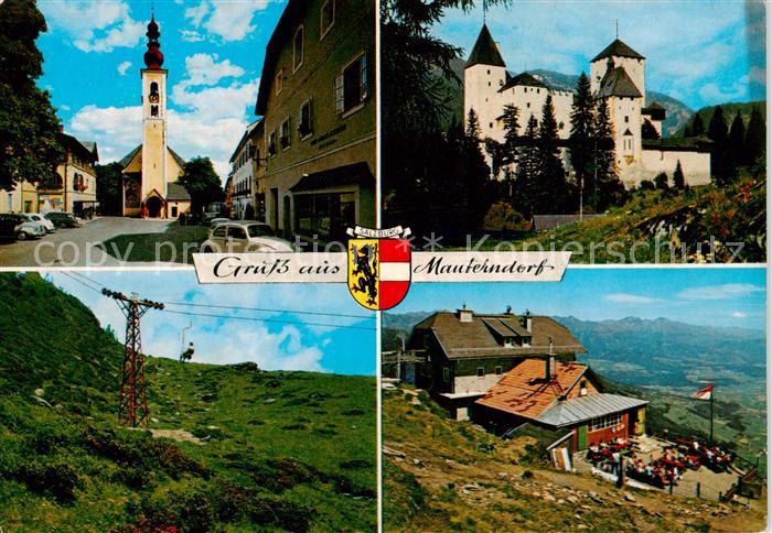 Mauterndorf AT Hauptplatz Schloss Mauterndorf Sessellift auf Grosseck Speiereckh
