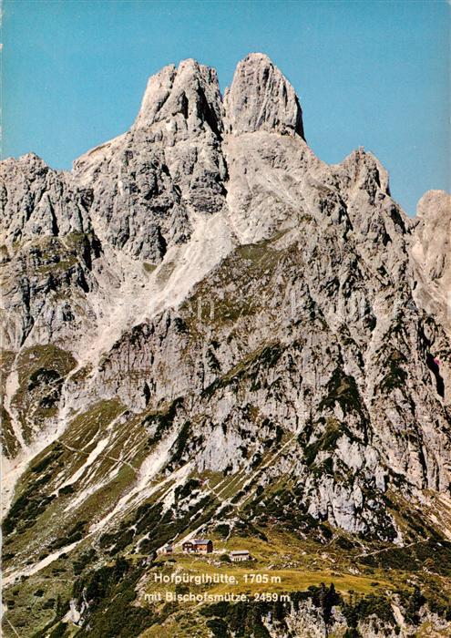 Hofpuerglhuette 1703m Dachstein AT mit Bischofsmuetze
