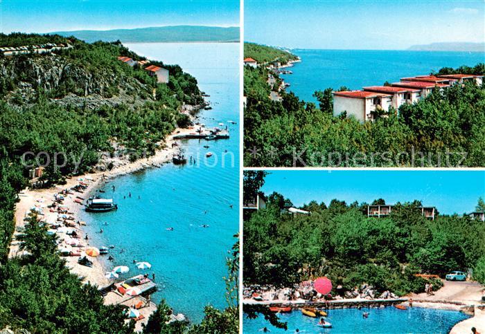 Crikvenica Croatia Fliegeraufnahme Bungalows Strand
