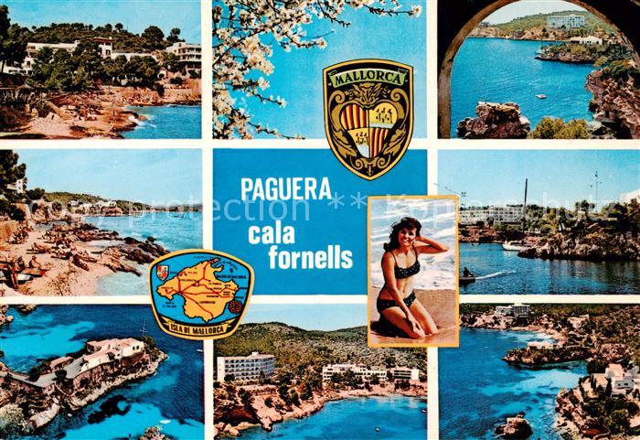 Paguera Mallorca Islas Baleares ES Cala fornells Teilansichten Strandpartien Haf