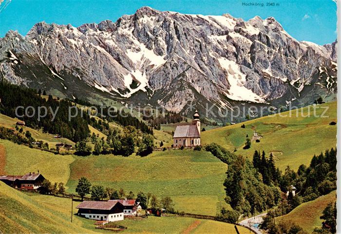 Dienten Hochkoenig AT Panorama mit Kirche