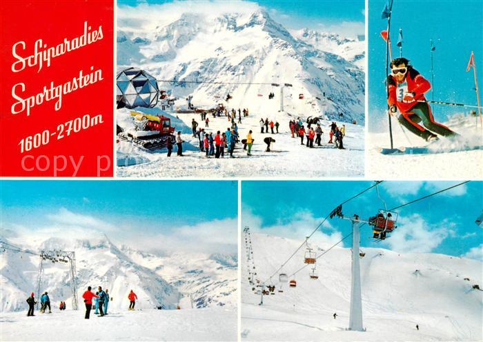 Sportgastein Badgastein AT Bergstation der Schideck Doppelsesselbahn Slalom Kreu
