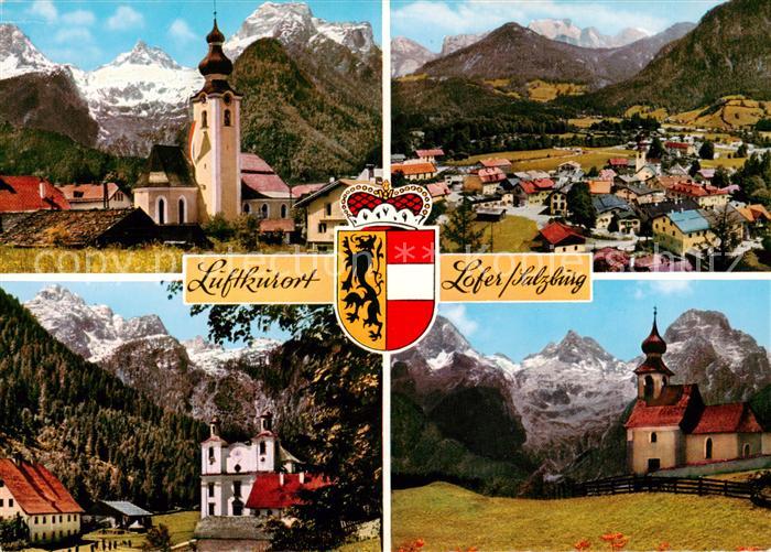 Lofer AT Wallfahrtsort Maria Kirchental Wallfahrtskirchlein in Au mit den Lofere