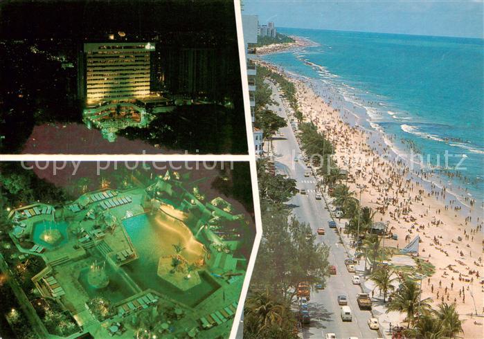 Recife Brasil Mar Hotel bei Nacht Strandpartie