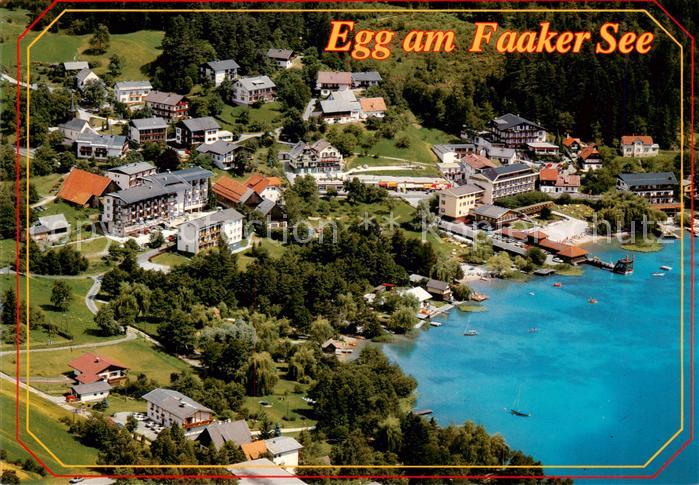 Egg Faakersee Kaernten AT Fliegeraufnahme