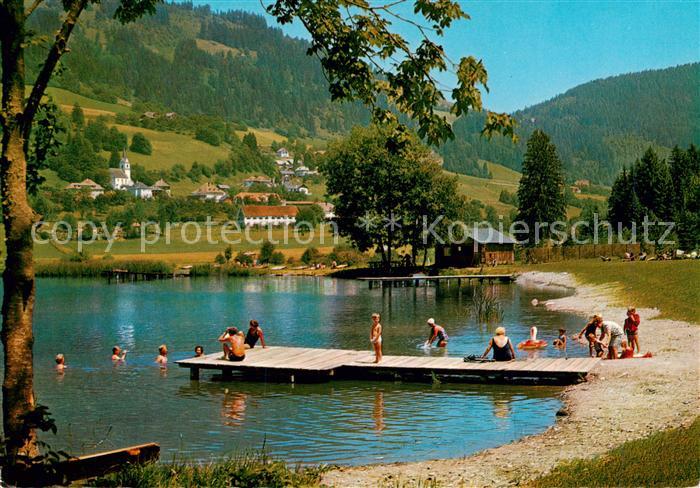 St Urban Kaernten AT Strandbad mit St Urban See