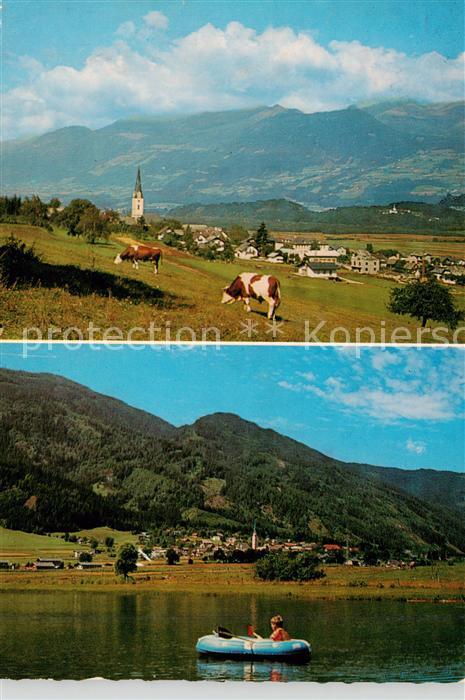 Baldramsdorf Kaernten Panorama mit Goldbrunnteich