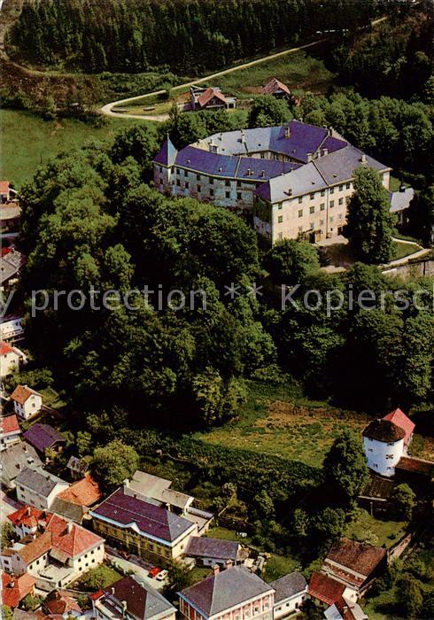 Bleiburg Kaernten AT Schloss Bleiburg Fliegeraufnahme