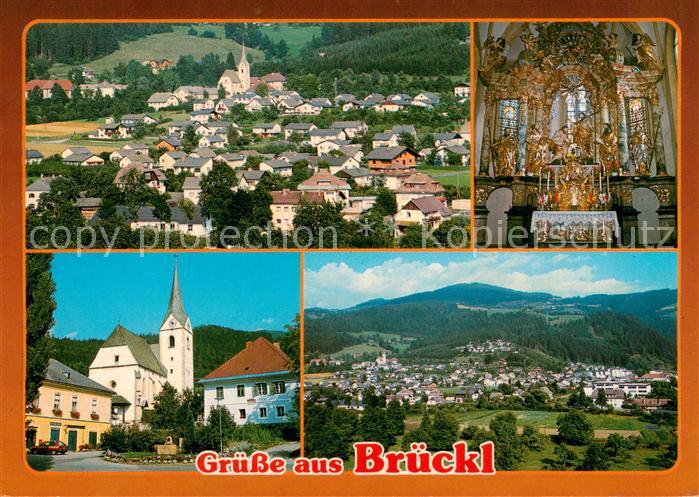Brueckl Kaernten AT Ortsansicht Kirche Inneres Panorama