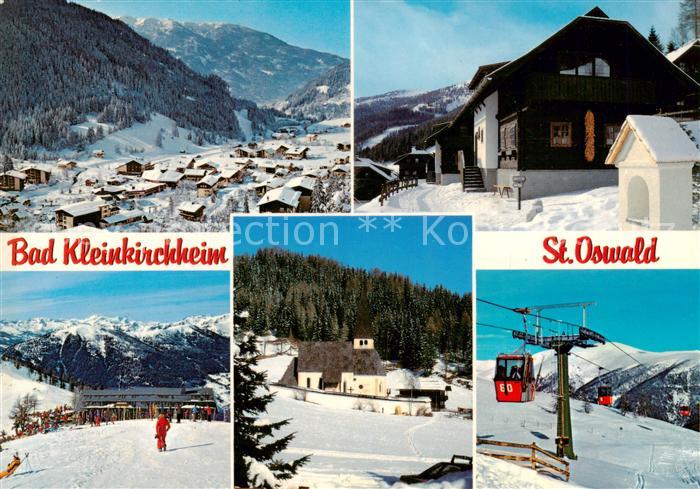 Bad Kleinkirchheim Kaernten AT Panorama St Oswald Skipiste Seilbahn