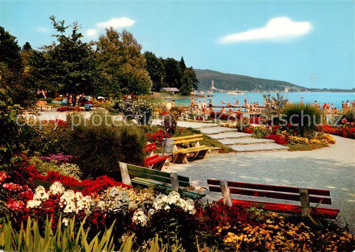 Krumpendorf Woerthersee AT Kurpark Promenade