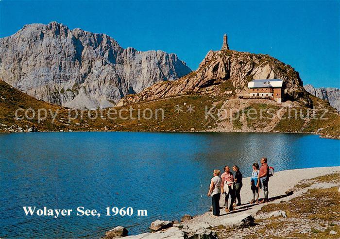 Wolayersee 1960m Birnbaum Lesachtal AT Eduard Pichl Huette mit Biegengebirge